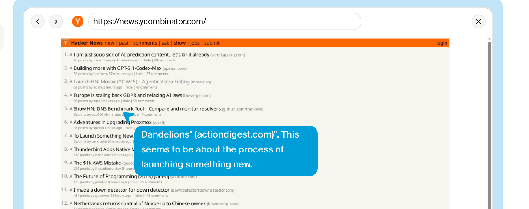 Improved computer use experience