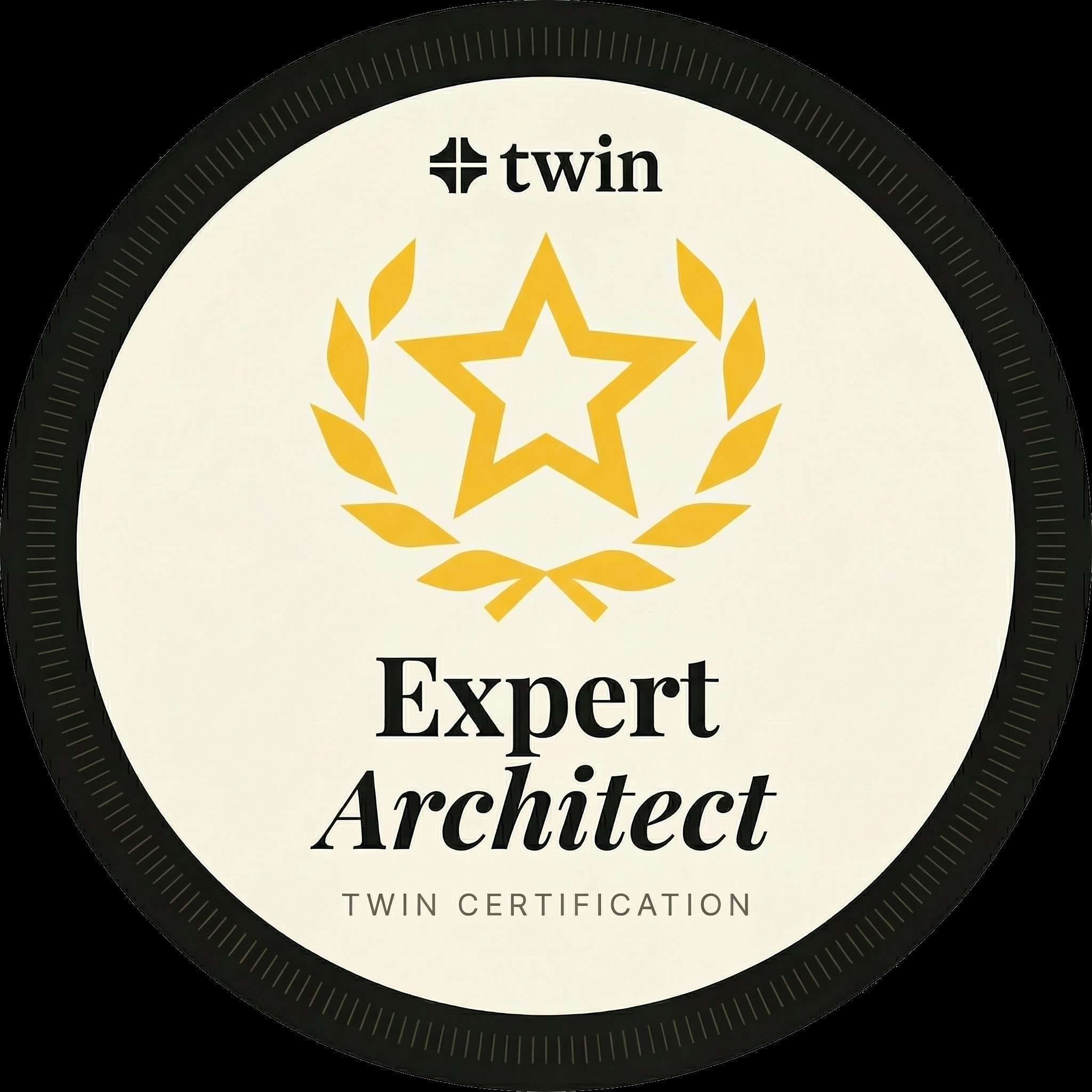 Twin Certified Expert Architect Badge
